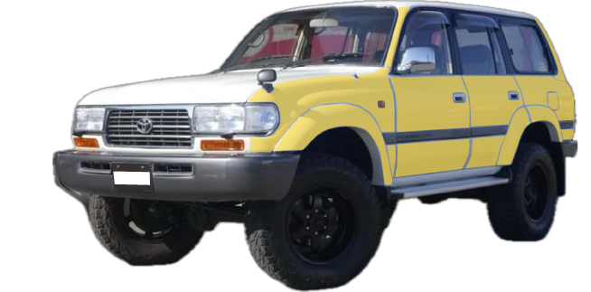 Toyota Land Cruiser 80 series (rhd) Paint Protection Film (PPF) Kit - Full sides