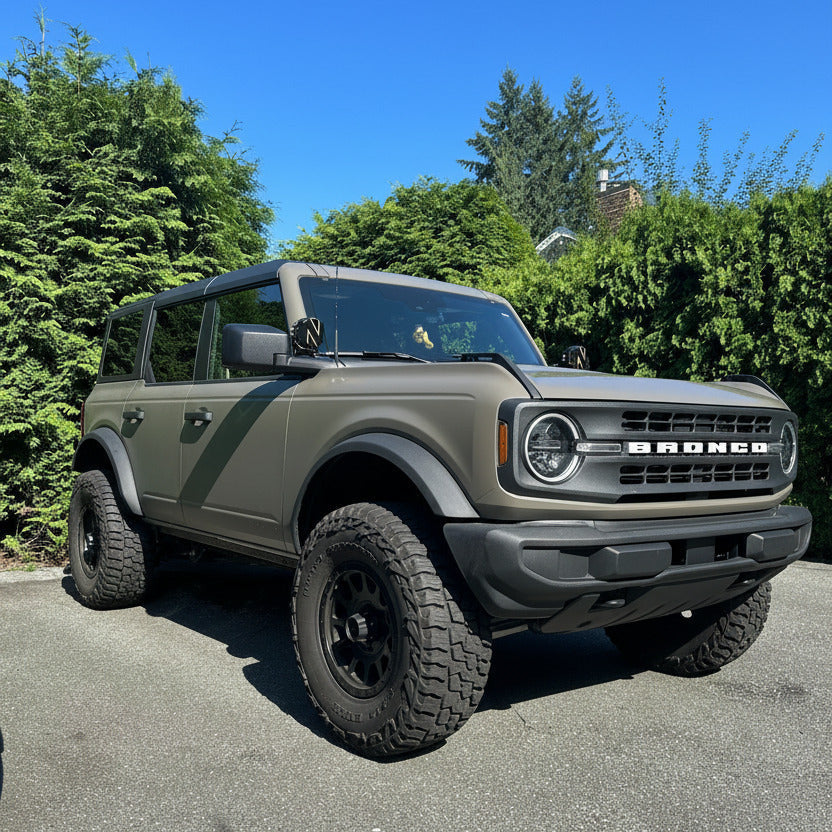 Ford Bronco 6th gen 4 doors with Matte ppf WildWrap diy kit march grey