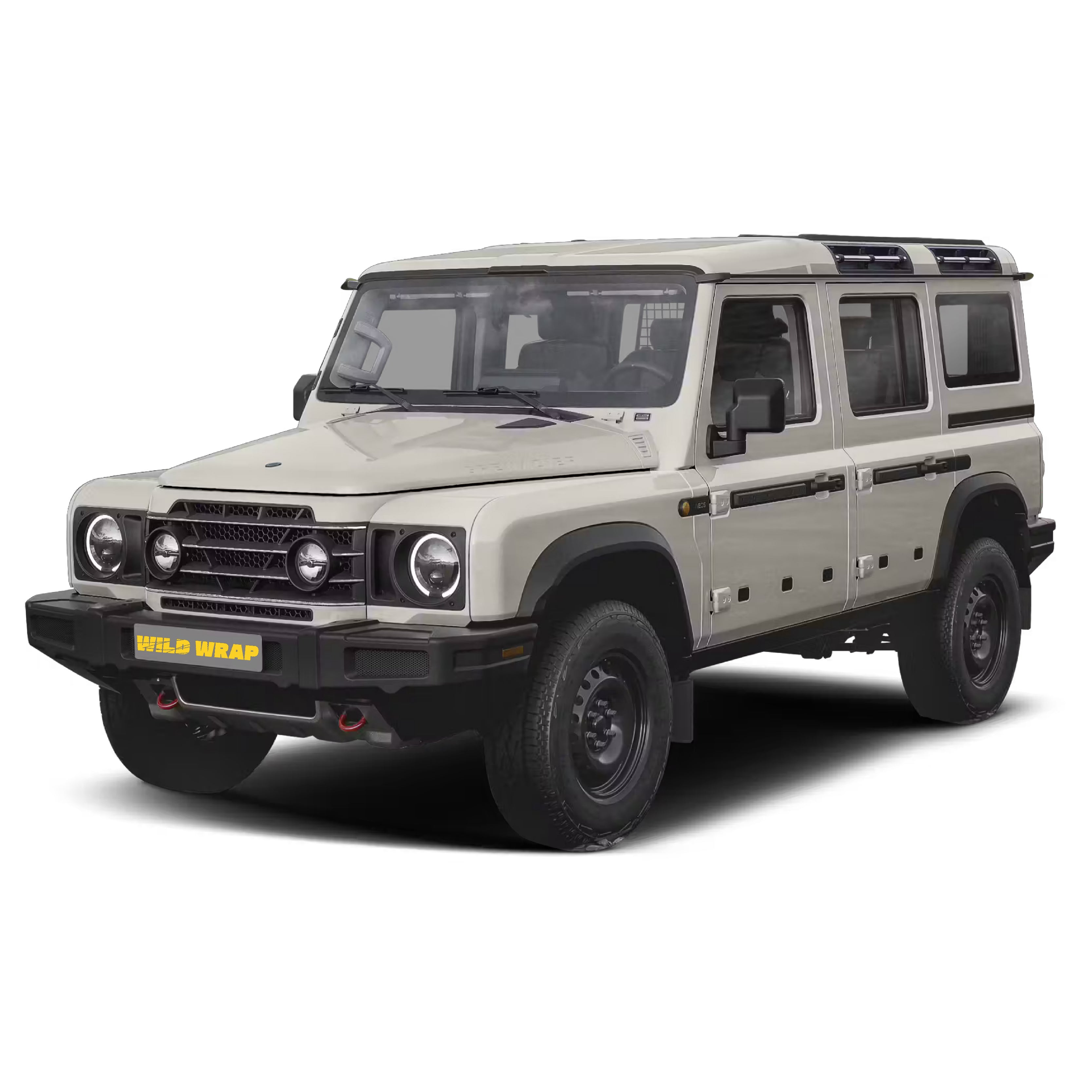 Ineos Grenadier stock photo used as vehicle reference for WildWrap DIY paint protection film kit