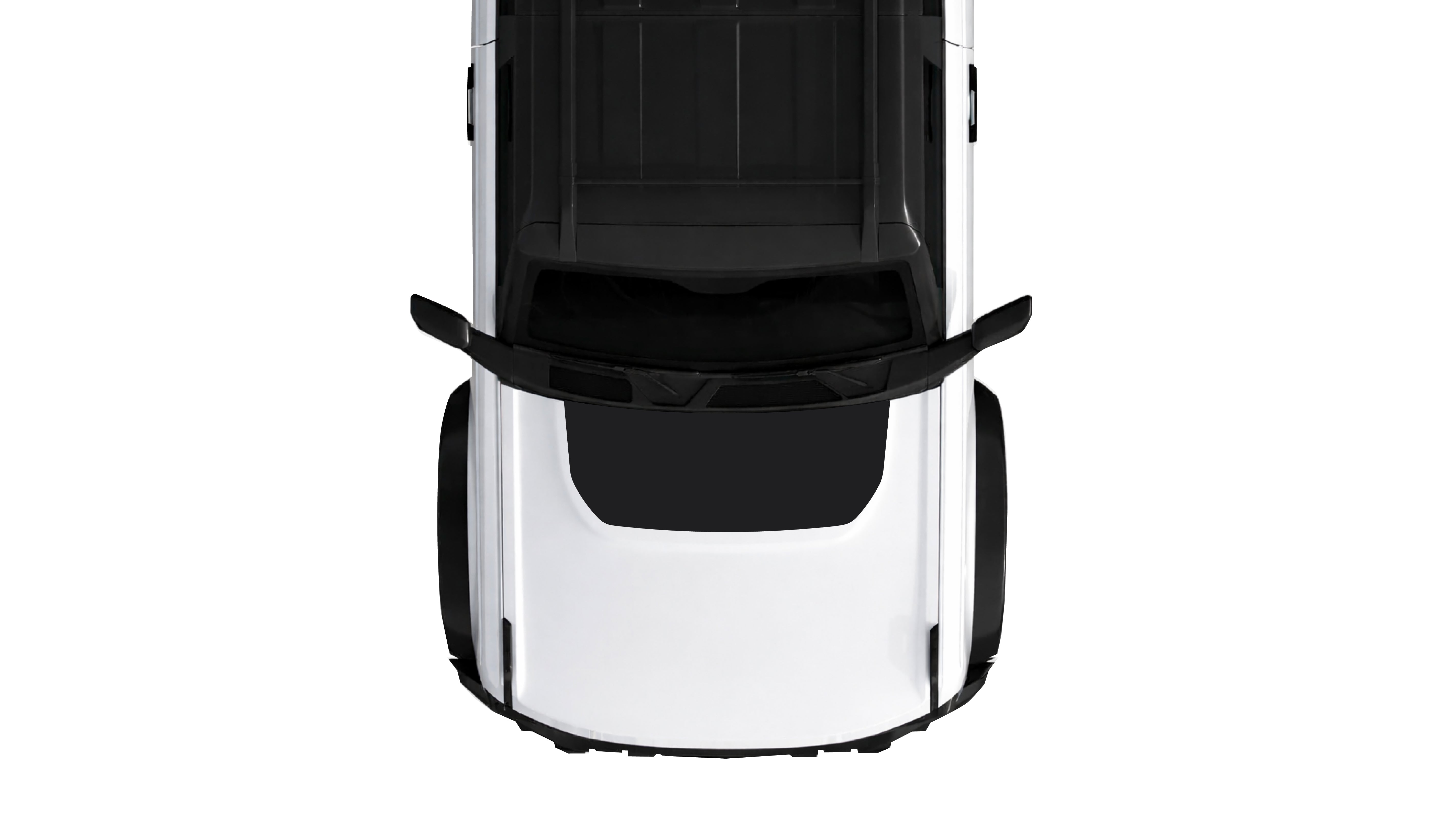 Ford Bronco 6th gen with WildWrap DIY decal Plain hood anti-glare coverage shown in black