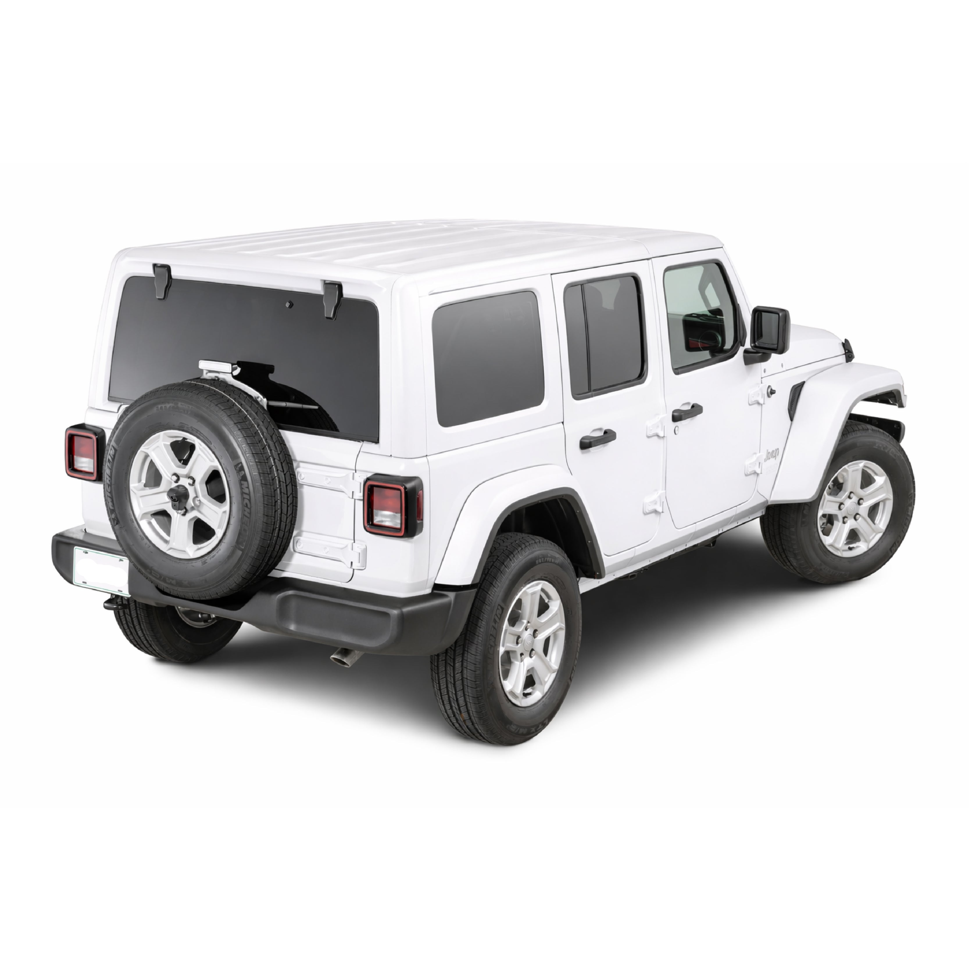 Jeep Wrangler JL rear stock photo used as vehicle reference for WildWrap DIY paint protection film kit
