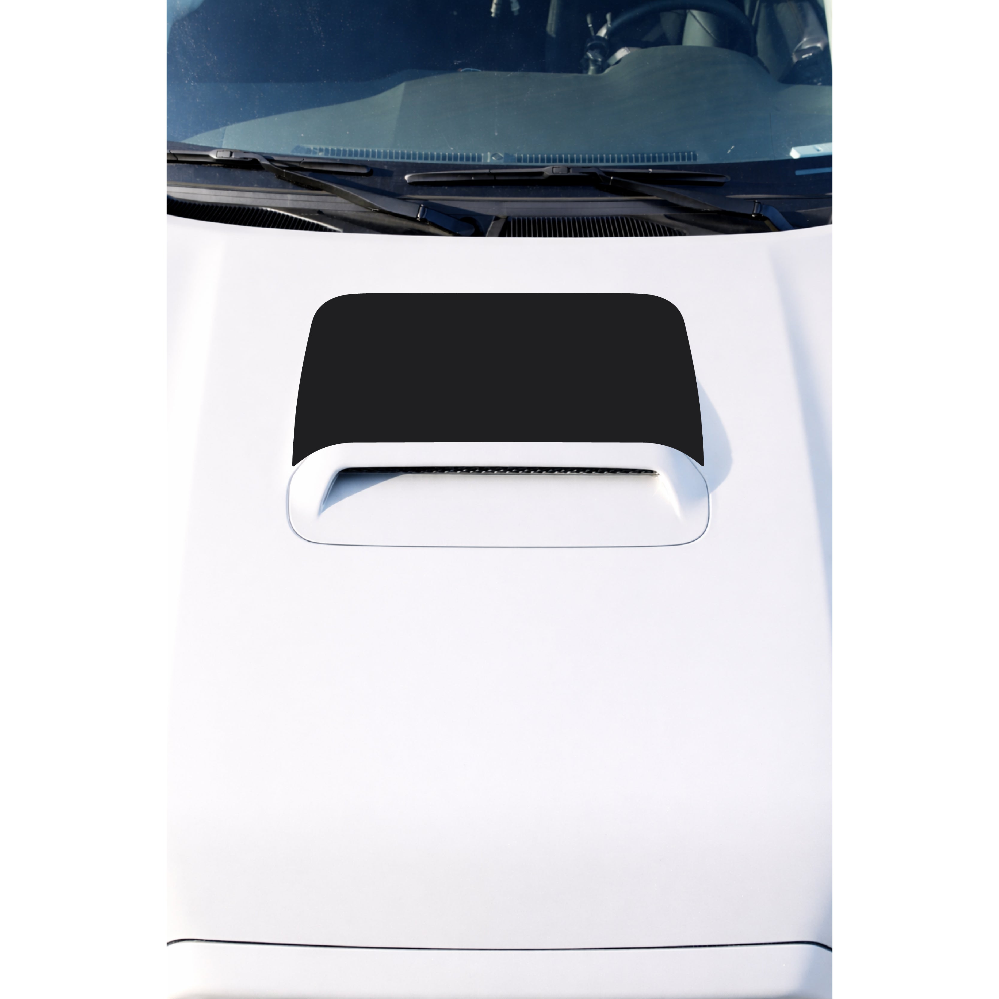 Toyota 4runner 5th gen with WildWrap DIY decal Plain hood scoop anti-glare coverage shown in black