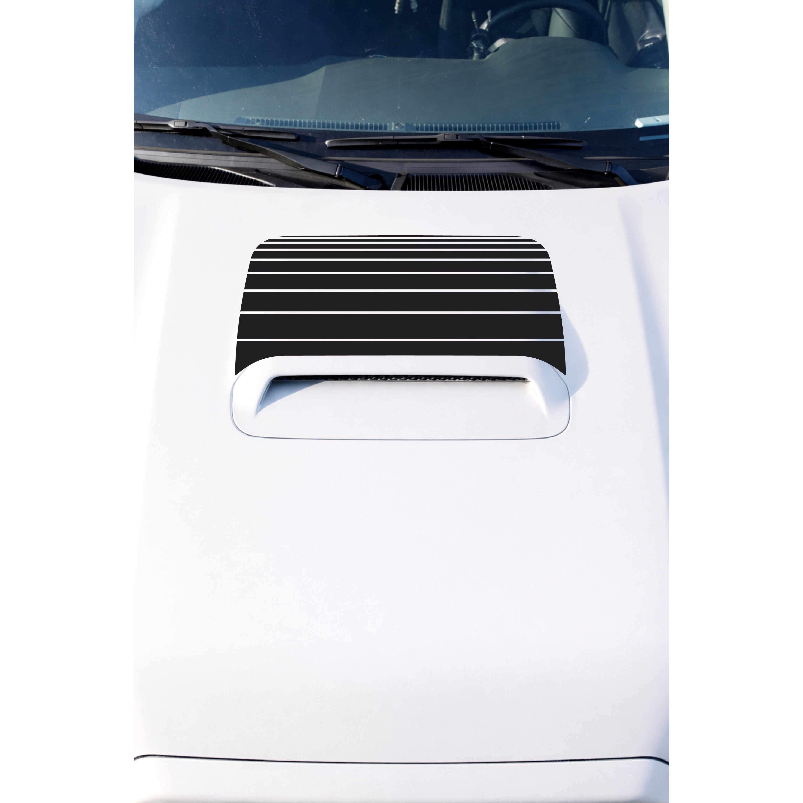Toyota 4runner 5th gen with WildWrap DIY decal fade trd hood scoop anti-glare coverage shown in black