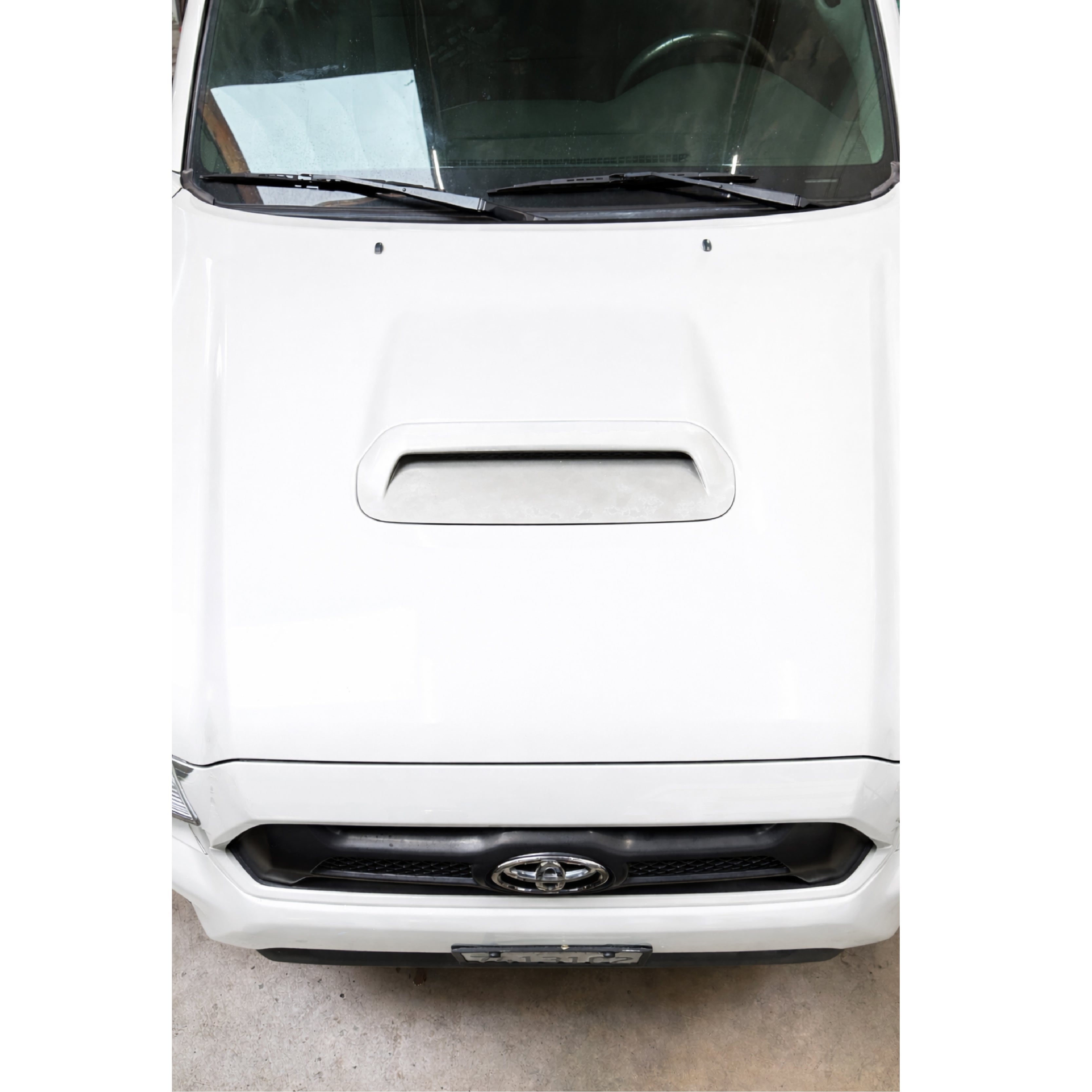 Toyota tacoma 2md gen with WildWrap DIY hood scoop anti-glare coverage reference