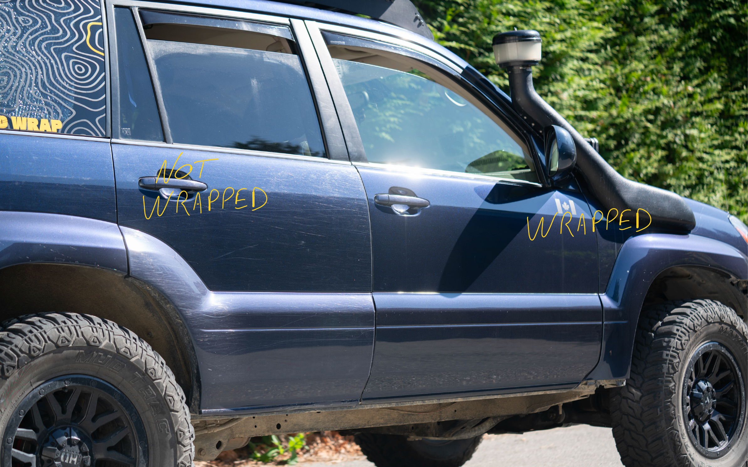 diy ppf paint protection film clear bra kit wrap 3m  pinstripes off-road clear coat 