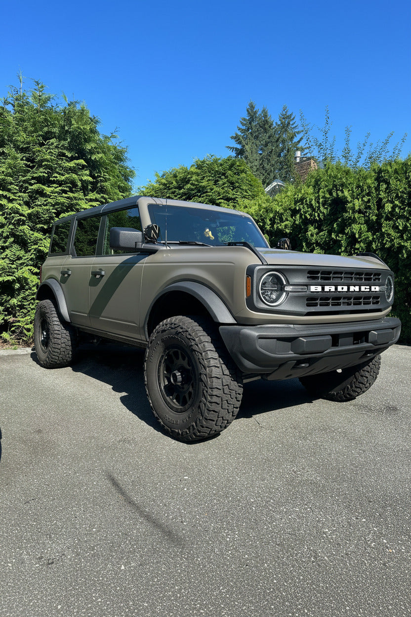 Ford Bronco 6th gen 4 doors with Matte ppf WildWrap diy kit march grey 