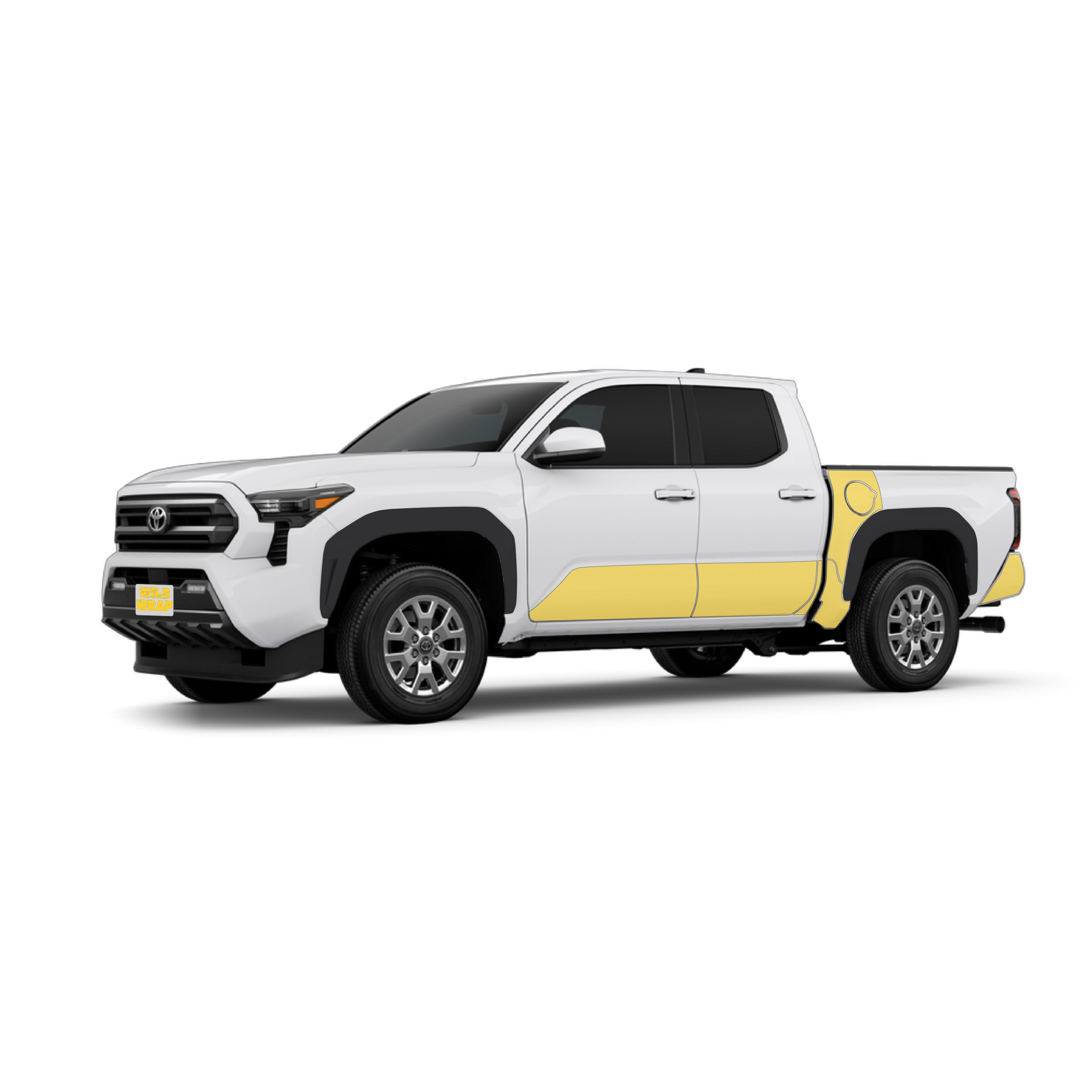 toyota tacoma 4th gen limited or sr5 trailhunter diy ppf paint protection film clear bra kit wrap 3m for rocker panels for short bed 
