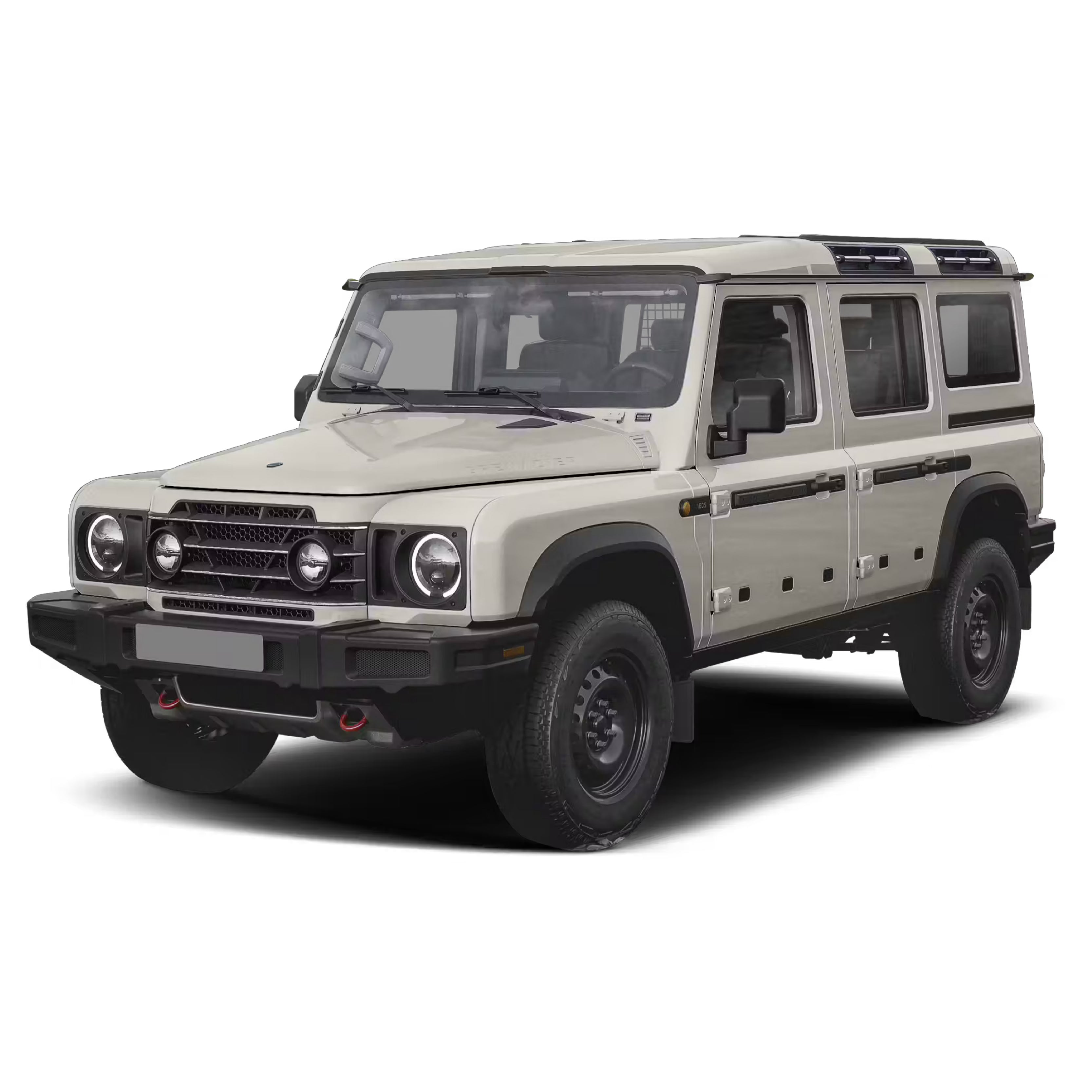 White Ineos Grenadier product image used for WildWrap DIY paint protection film kit fitment reference

