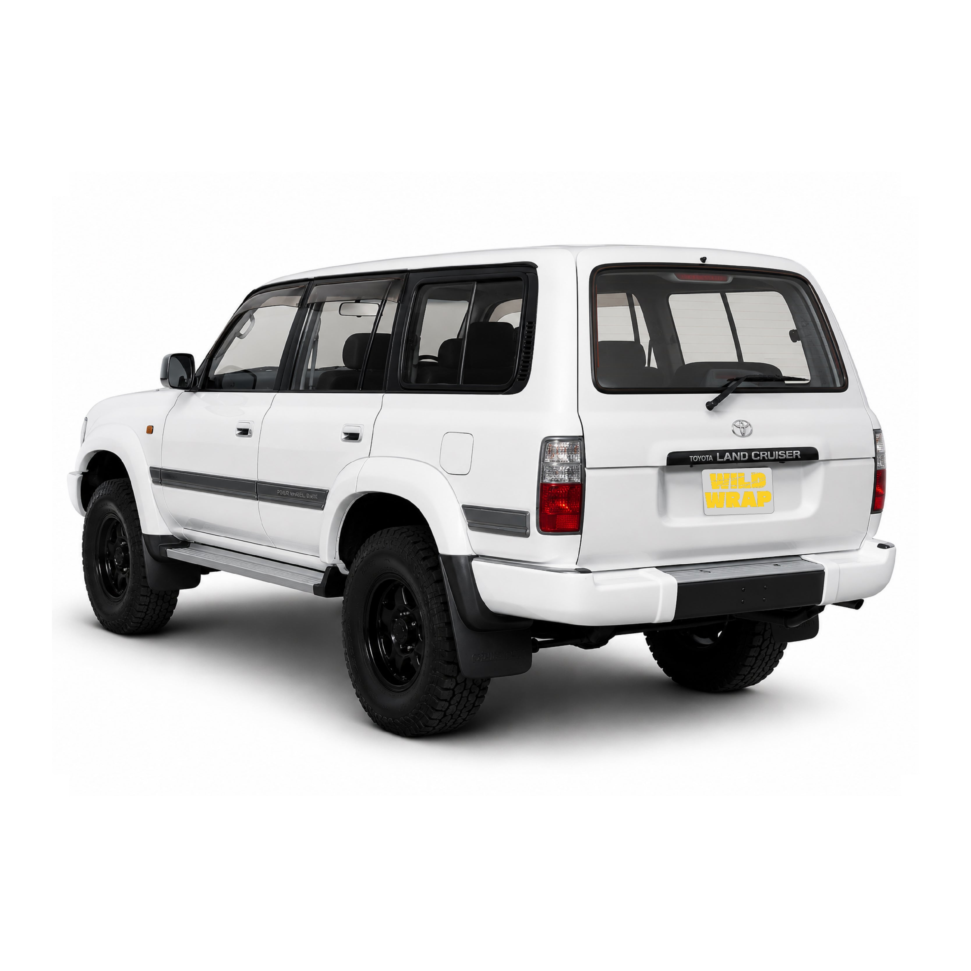 Toyota Land Cruiser 80 series lc80 stock photo used as vehicle reference for WildWrap DIY paint protection film kit rear view
