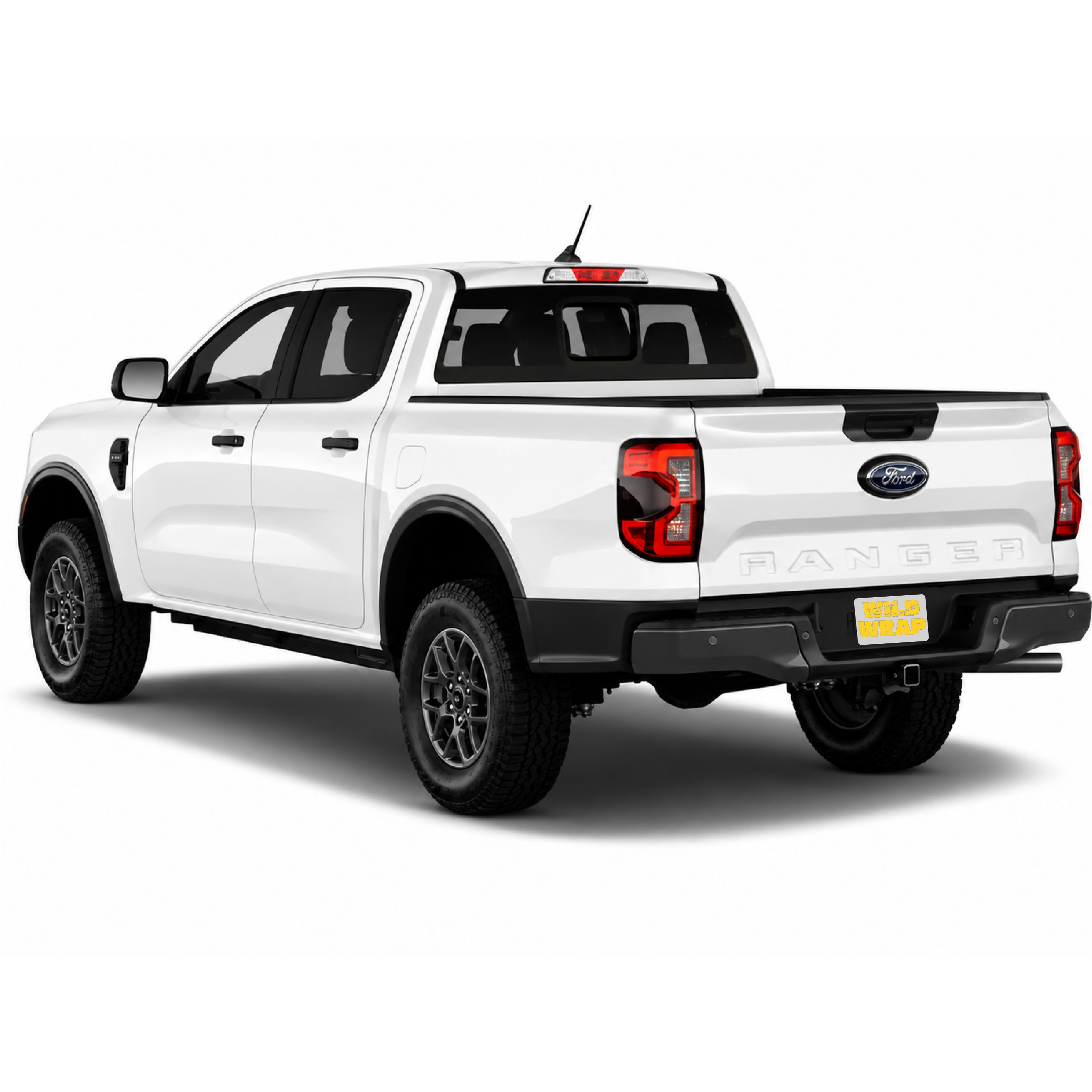 ford ranger 5th gen 2025 rear view stock photo used as vehicle reference for WildWrap DIY paint protection film kit